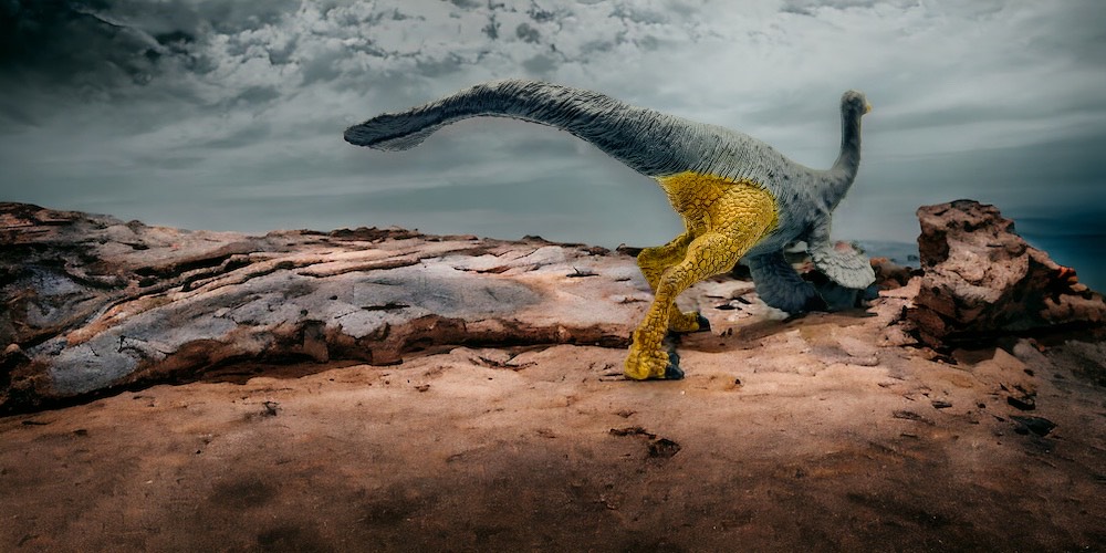 Gallimimus Figure by Schleich.